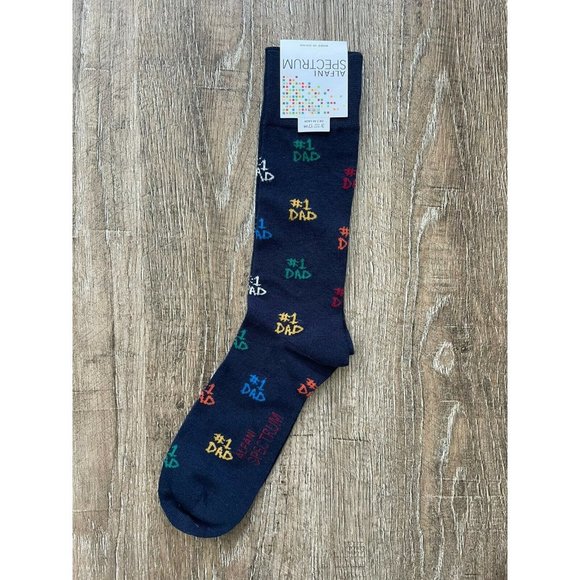 Calvin Klein Alfani Mens Assorted Print Dress Socks Black Blue Beige - Picture 2 of 4